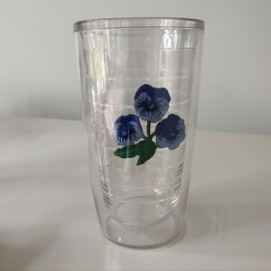 Tervis Tumbler Floral Blue Pansy NWOT